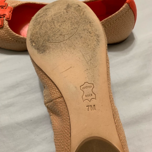 Tory Burch Orange and Tan Flats - Picture 4 of 4